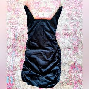Zara spandex super contour mini dress.Black rhinestones size large
